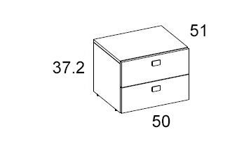 Medidas de los módulos con 2 cajones de Arasanz para habitaciones juveniles
