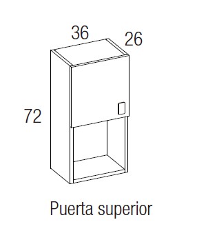 Medidas de los cubos colgantes con puerta superior de Arasanz para habitaciones juveniles