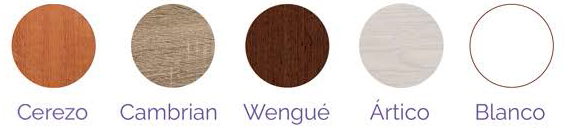 Acabados del canapé abatible de madera de Cohues