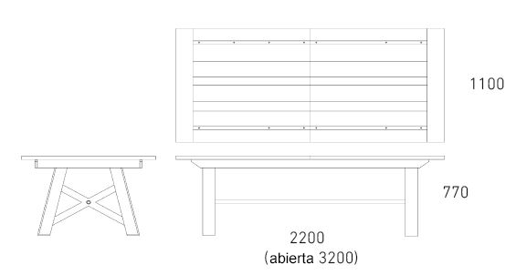 Mesas extensibles de estilo vintage para salón de Antoine Morel (Les Histoires d'Alice)