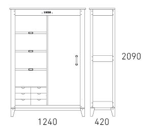 Mueble Auxiliar de estilo vintage para salón de Antoine Morel (Les Histoires d'Alice)