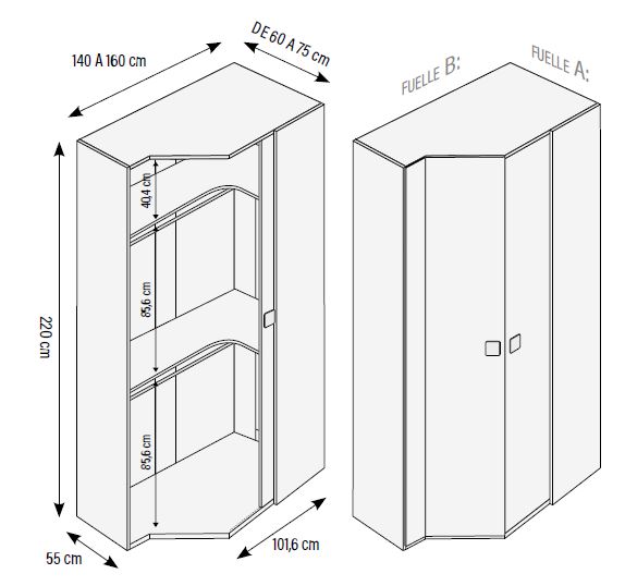 Armarios para habitaciones juveniles de Muebles Orts