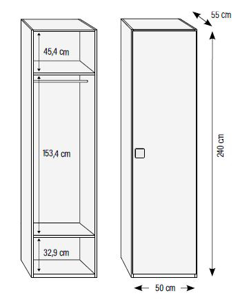 Armarios para habitaciones juveniles de Muebles Orts