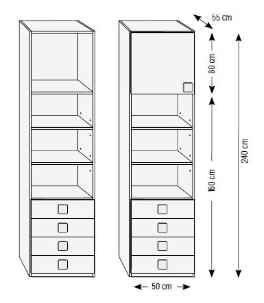 Armarios para habitaciones juveniles de Muebles Orts