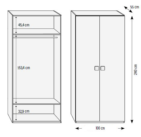 Armarios para habitaciones juveniles de Muebles Orts