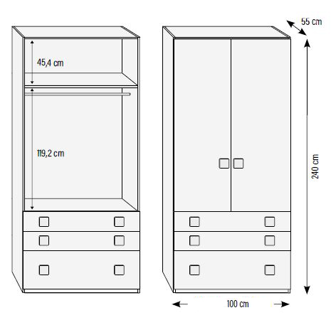 Armarios para habitaciones juveniles de Muebles Orts