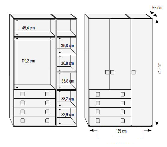 Armarios para habitaciones juveniles de Muebles Orts