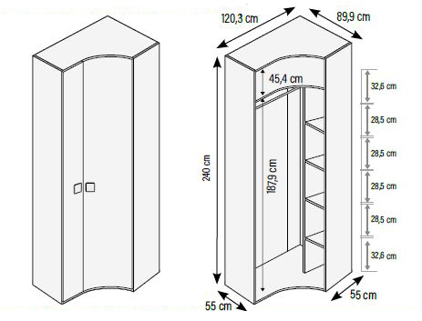 Armarios para habitaciones juveniles de Muebles Orts