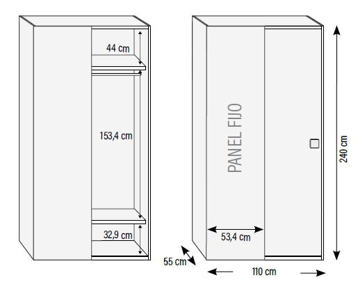 Armarios para habitaciones juveniles de Muebles Orts