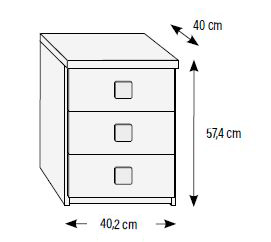 Mesitas de noche para habitaciones juveniles de Muebles Orts