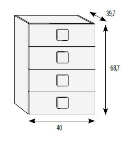 Cajoneras para habitaciones juveniles de Muebles Orts