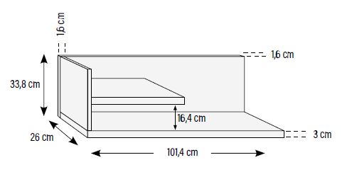 Estante de pared para habitaciones juveniles de Muebles Orts