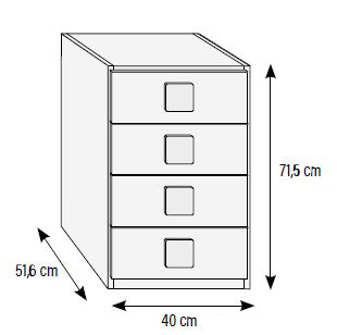 Cajoneras de escritorio para habitaciones juveniles de Muebles Orts