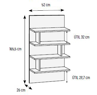 Paneles con estanterías para habitaciones juveniles de Muebles Orts