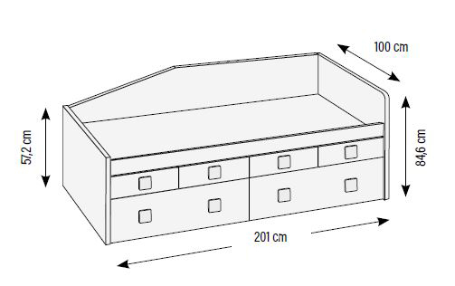 Camas compactas para habitaciones juveniles de Muebles Orts