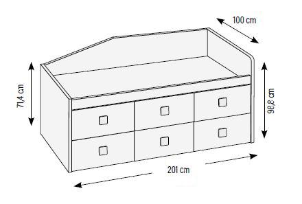 Camas compactas para habitaciones juveniles de Muebles Orts