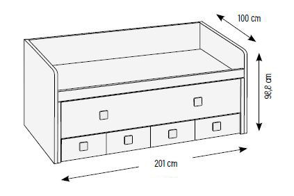 Camas compactas para habitaciones juveniles de Muebles Orts