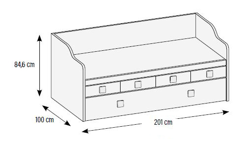 Camas compactas para habitaciones juveniles de Muebles Orts