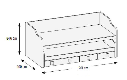 Camas compactas para habitaciones juveniles de Muebles Orts