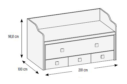 Camas compactas para habitaciones juveniles de Muebles Orts