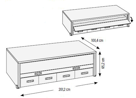 Camas compactas para habitaciones juveniles de Muebles Orts