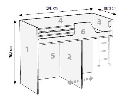 Literas para habitaciones juveniles de Muebles Orts