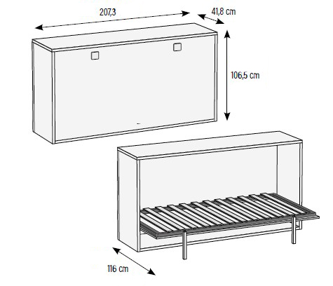 Camas abatibles para habitaciones juveniles de Muebles Orts