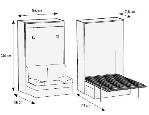 Camas abatibles para habitaciones juveniles de Muebles Orts