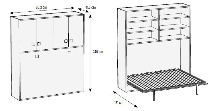 Camas abatibles para habitaciones juveniles de Muebles Orts