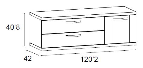 Módulo de TV para salón de Muebles Orts