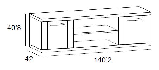 Módulo de TV para salón de Muebles Orts