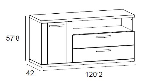 Módulo de TV para salón de Muebles Orts