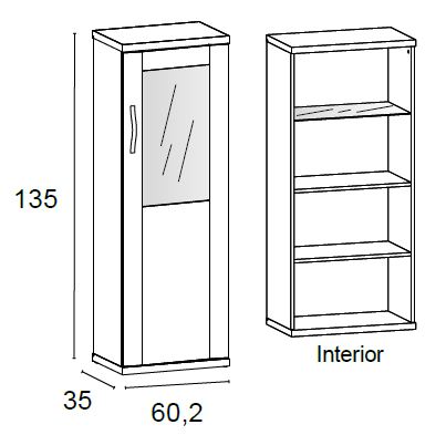 Vitrina para salón de Muebles Orts