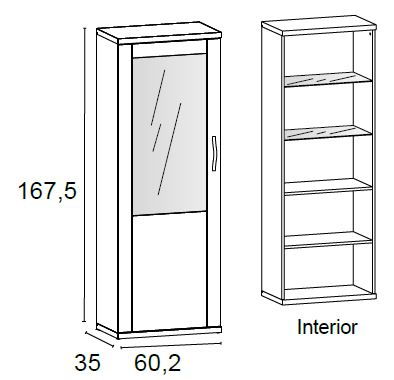 Vitrina baja para salón de Muebles Orts