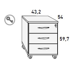 Archivador de escritorio para teletrabajo de Muebles Orts