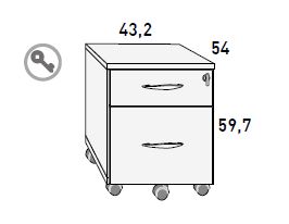 Archivador de escritorio para teletrabajo de Muebles Orts