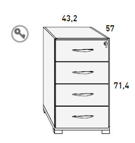 Archivador de escritorio para teletrabajo de Muebles Orts