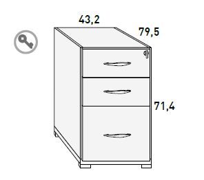 Archivador de escritorio para teletrabajo de Muebles Orts