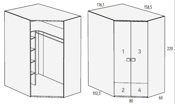 Armarios para habitaciones juveniles de Muebles Orts