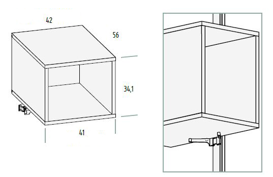 Cubos de colgar para habitaciones juveniles de Muebles Orts