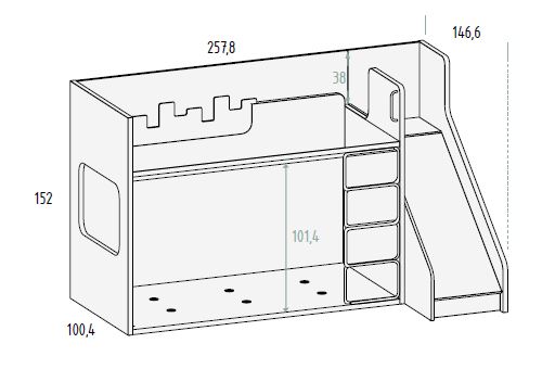 Literas para habitaciones juveniles de Muebles Orts