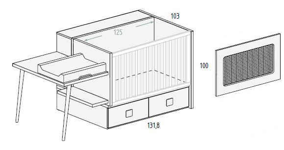 Cunas convertibles para habitaciones infantiles de Muebles Orts