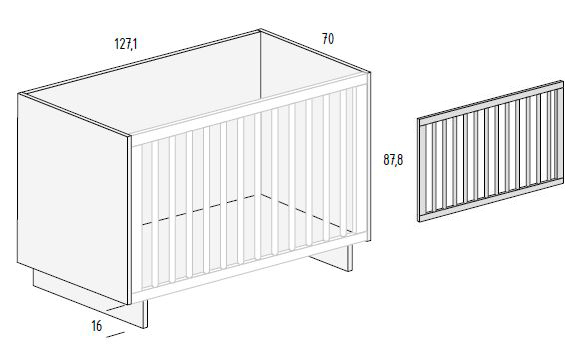 Cunas de bebés para habitaciones infantiles de Muebles Orts