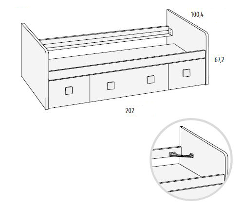 Camas nido para habitaciones juveniles de Muebles Orts