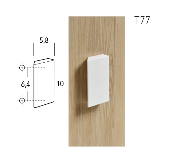 Tirador 77 de los muebles juveniles de Muebles Orts