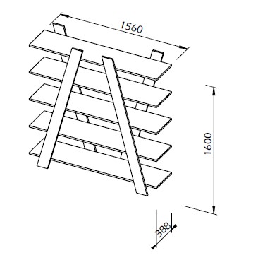 Medidas de la estantería Wind de Temahome