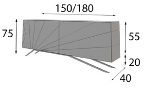 Medidas de los muebles de TV de Franco Furniture