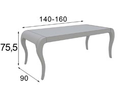 Medidas de las mesas fijas de Franco Furniture