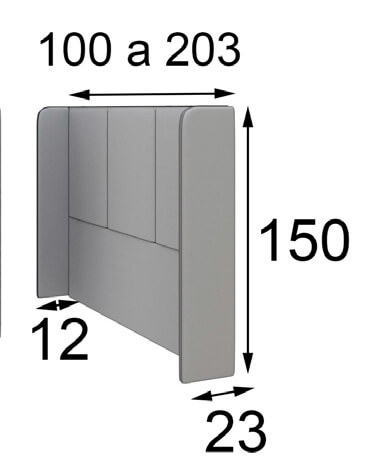 Medidas de los cabeceros de Franco Furniture