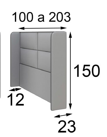 Medidas de los cabeceros de Franco Furniture